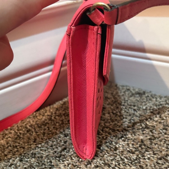 EUC Kate Spade Coral Floral Crossbody Bag - Picture 6 of 10